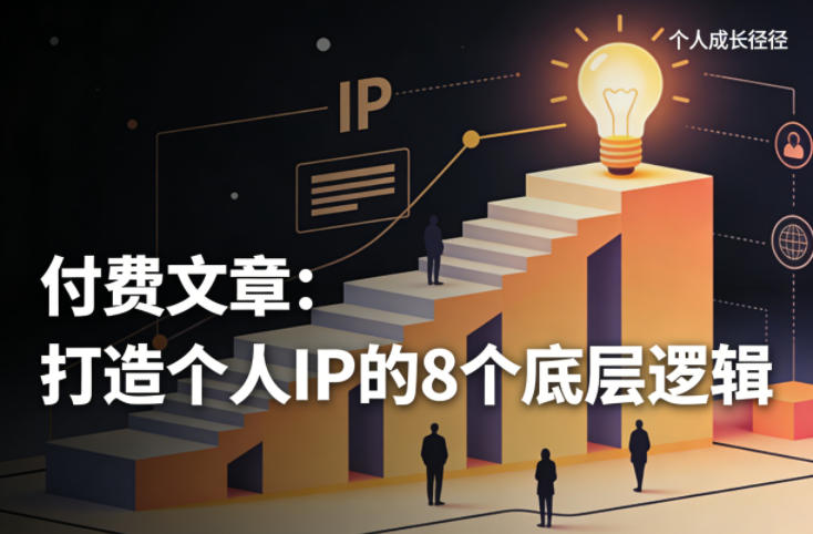 付费文章:打造个人IP的8个底层逻辑-老吴出海笔记