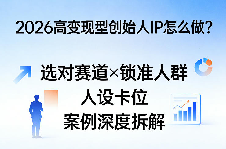 2026高变现型创始人IP怎么做?选对赛道×锁准人群×人设卡位×案例深度拆解-老吴出海笔记