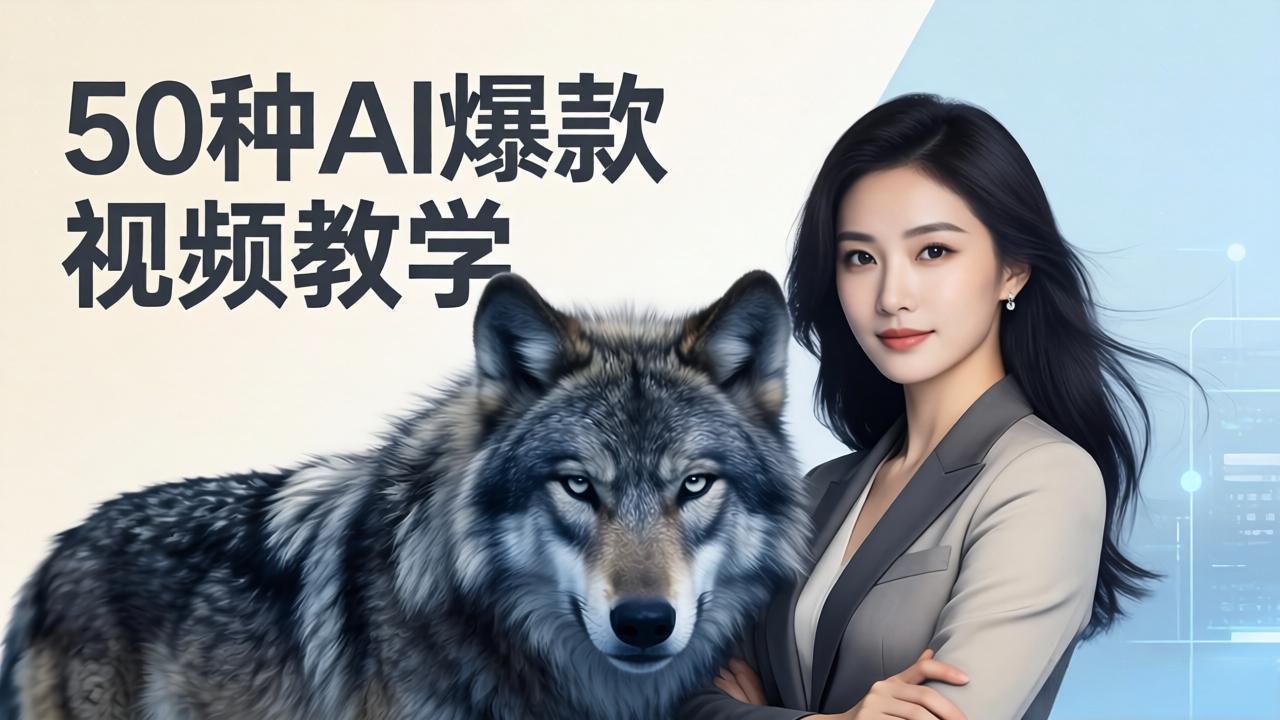 50种AI爆款视频教学：影视级古诗词+治愈萌宠+山海经蛟龙，高阶宝典商业落地-老吴出海笔记