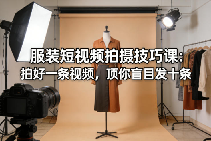 服装短视频拍摄技巧课:拍好一条视频,顶你盲目发十条-老吴出海笔记