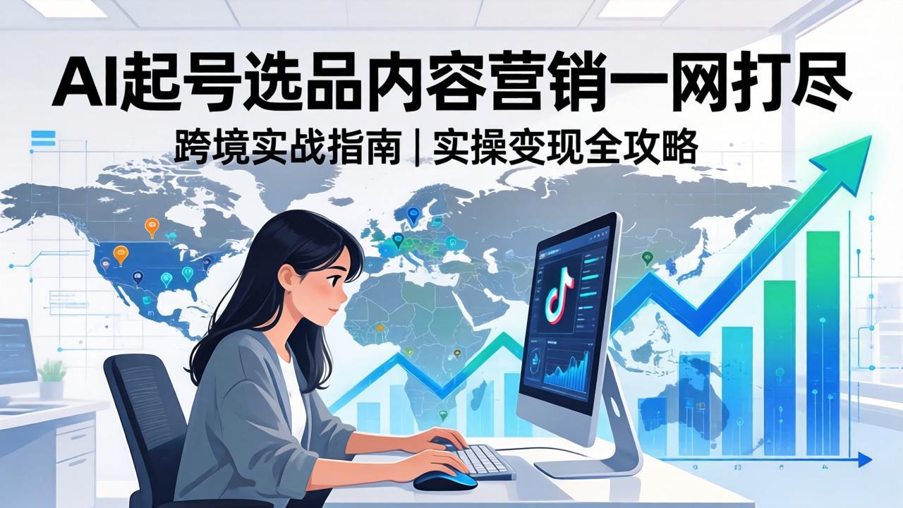 2026 TikTok 跨境AI实操:从零基础到变现全流程,AI起号选品内容营销一网打尽-老吴出海笔记