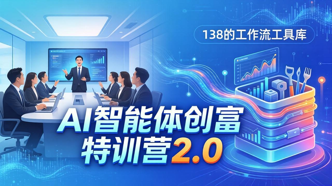 AI智能体创富训练营2.0:3天闭门直播+视频课+工具库,从0到1搭建智能体附138个工作流-老吴出海笔记