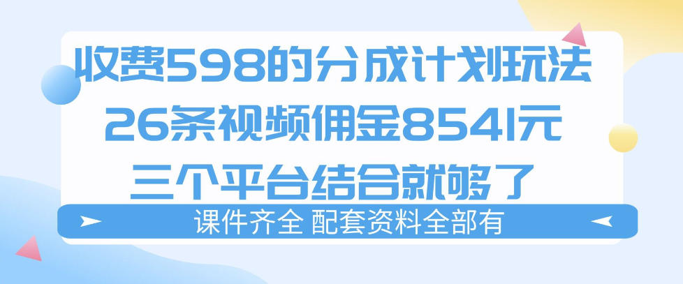 拆解外面收费1980的分成计划猫咪vlog玩法,三天佣金8541(仅供参考)-老吴出海笔记