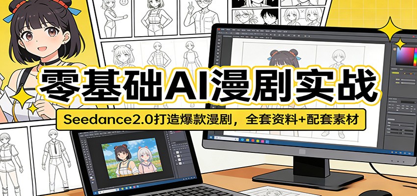 零基础AI漫剧实战：Seedance2.0打造爆款漫剧，全套资料+配套素材-老吴出海笔记