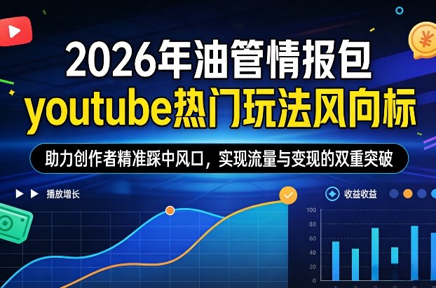 2026年油管情报包，youtube热门玩法风向标，助力创作者精准踩中风口，实现流量与变现的双重突破(更新0330)-老吴出海笔记