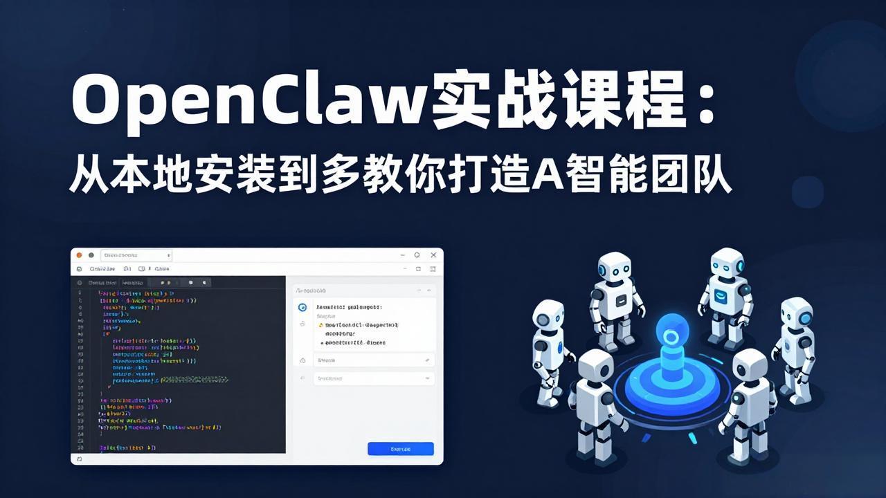 OpenClaw实战课程：从本地安装到多Agent协同，手把手教你打造AI智能团队-老吴出海笔记