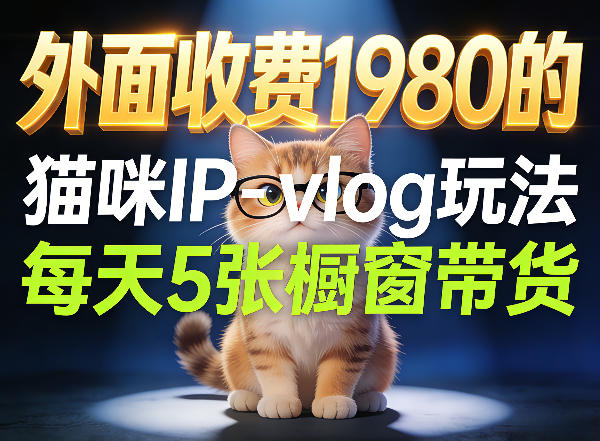 宠物赛道猫咪IP-vlog玩法，26条视频涨粉29W，每天5张橱窗带货拆解-老吴出海笔记