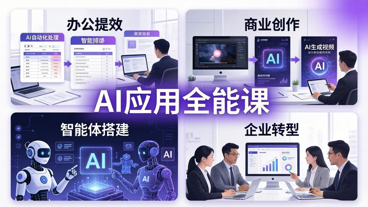 AIGC 应用全能课：办公提效、商业创作、智能体搭建、企业转型，一站式学会AI应用-老吴出海笔记