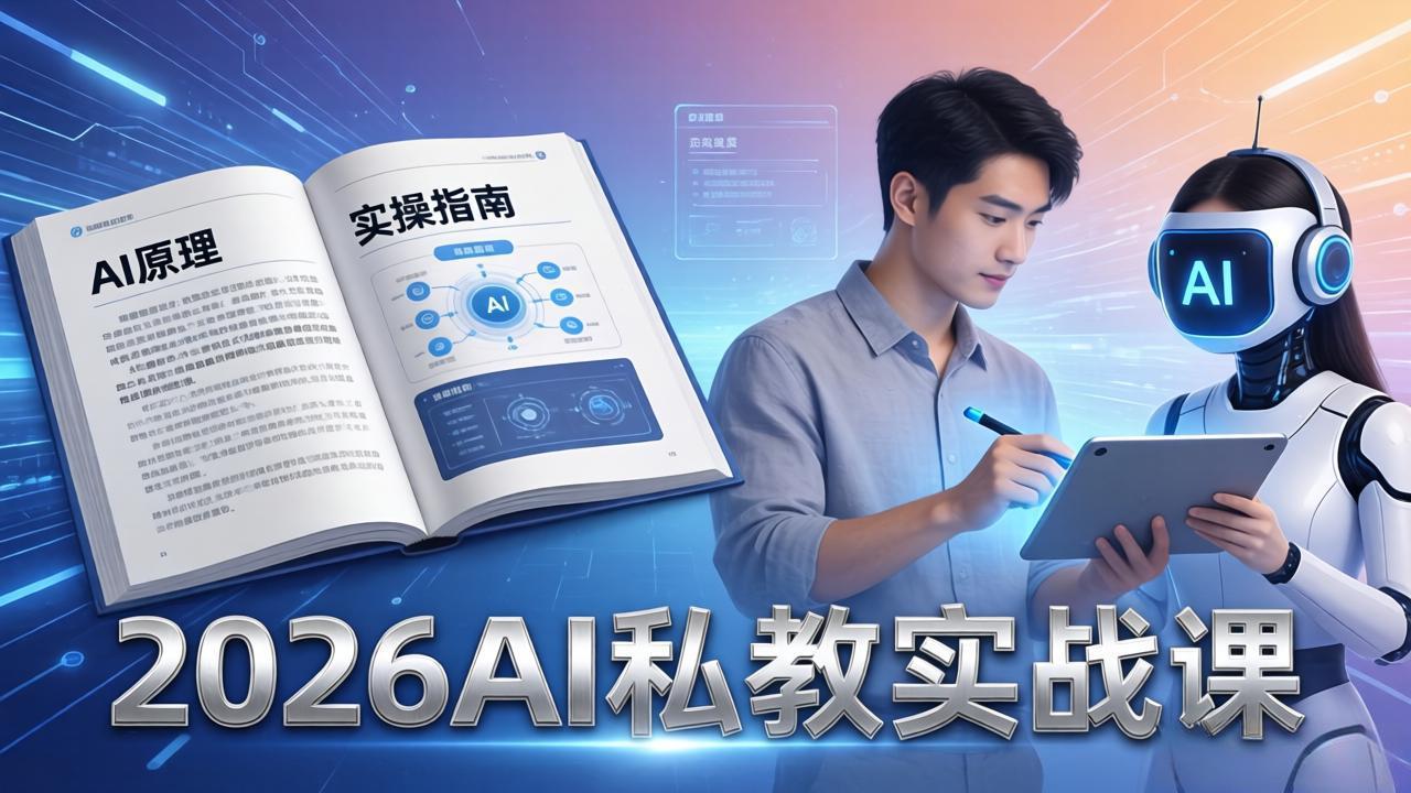 2026AI私教实战课:从AI原理到全场景实操,零基础学会用AI提效+单人单干创业-老吴出海笔记