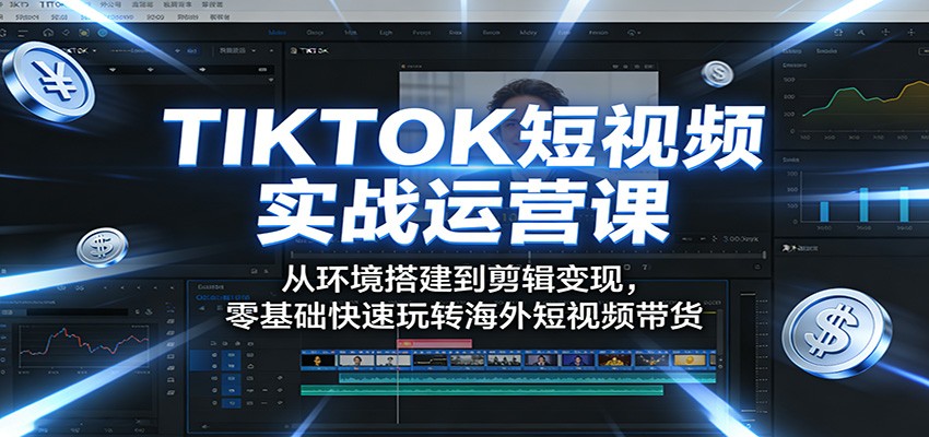 TIKTOK短视频实战运营课：从环境搭建到剪辑变现，零基础快速玩转海外短视频带货-老吴出海笔记