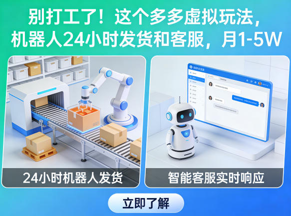 别打工了！这个多多虚拟玩法，机器人24小时发货和客服，月1-5W【揭秘】-老吴出海笔记