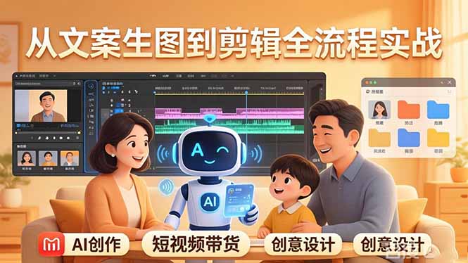 原创 AI 剧情短视频带货：AI+家庭剧情+带货广告，从文案生图到剪辑全流程实战-老吴出海笔记