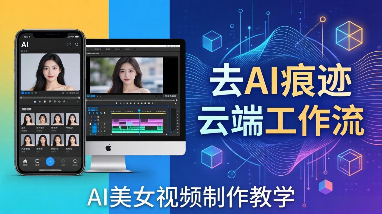 AI美女视频制作教学:去AI痕迹,云端工作流出图,手机电脑均可,不需要配置-老吴出海笔记