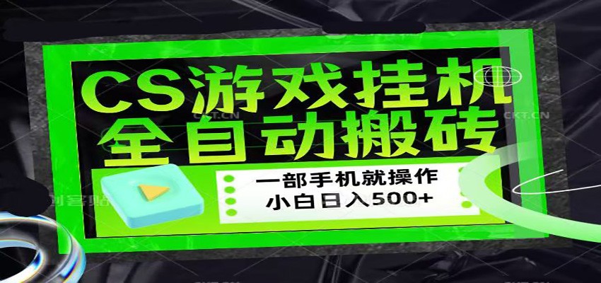CSGO游戏挂机捡漏搬砖，超稳定的项目，带领1000+小白实现日入500+-老吴出海笔记