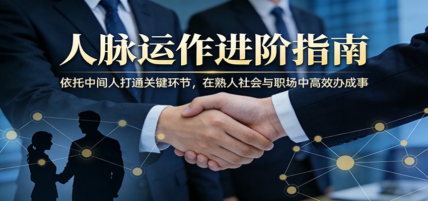 付费文章:人脉运作进阶指南,依托中间人打通关键环节,在熟人社会与职场中高效办成事-老吴出海笔记
