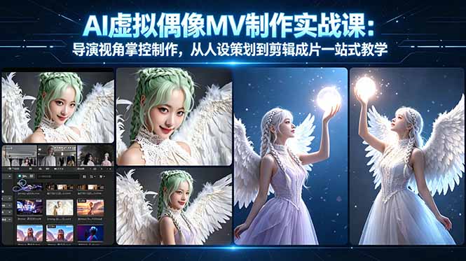 AI虚拟偶像MV制作实战教学:导演视角掌控制作,从人设策划到剪辑成片一站式教学-老吴出海笔记