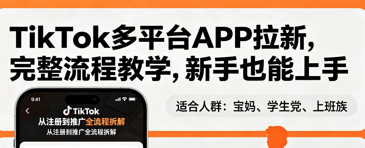 TikTok多平台APP拉新，完整流程教学，新手也能上手，轻松出海搞美金-老吴出海笔记