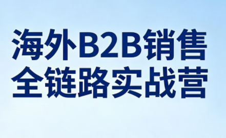 雨哥·海外B2B销售全链路实战营-老吴出海笔记