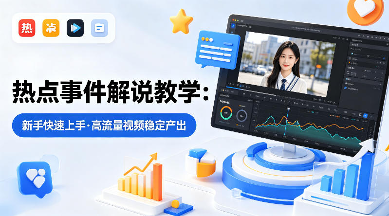 某大V的热点事件解说教学，新手也能快速上手，稳定产出高流量解说视频-老吴出海笔记