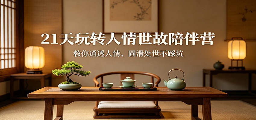21天玩转人情世故陪伴营：教你通透人情、圆滑处世不踩坑-老吴出海笔记