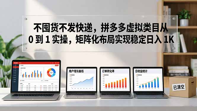 不囤货不发快递,拼多多虚拟类目从 0 到 1 实操,矩阵化布局实现稳定日入 1K-老吴出海笔记