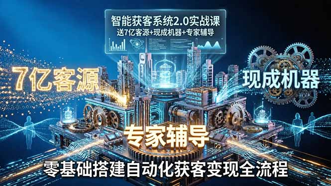 智能获客系统2.0实战课：送7亿客源+现成机器+专家辅导，零基础搭建自动化获客变现全流程-老吴出海笔记