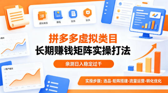 做拼多多虚拟类目想长期賺钱？这套矩阵实操打法，亲测日入稳定过千【揭秘】-老吴出海笔记