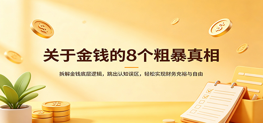 关于金钱的8个粗暴真相：拆解金钱底层逻辑，跳出认知误区，轻松实现财务充裕与自由-老吴出海笔记