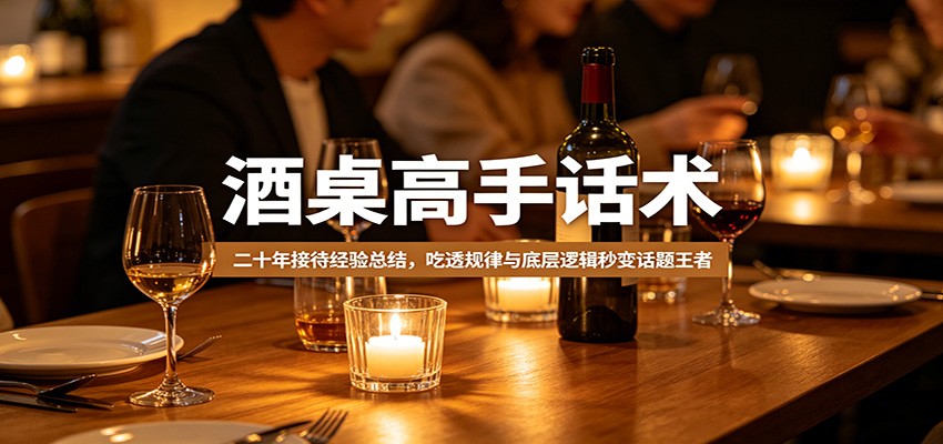 酒桌高手话术:二十年接待经验总结,吃透规律与底层逻辑秒变话题王者-老吴出海笔记