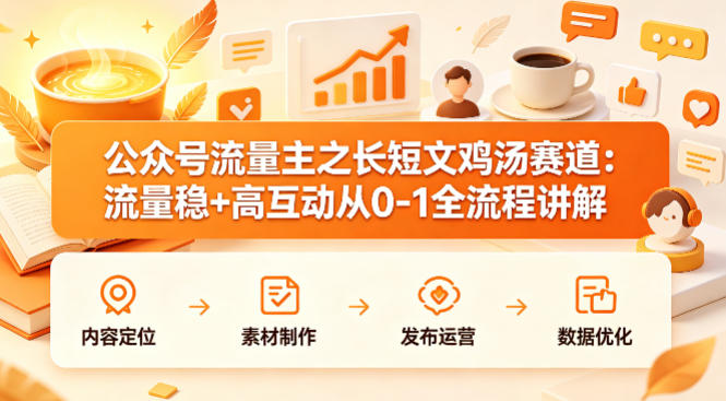 公众号流量主之长短文鸡汤赛道,流量稳+高互动,从0-1全流程讲解-老吴出海笔记