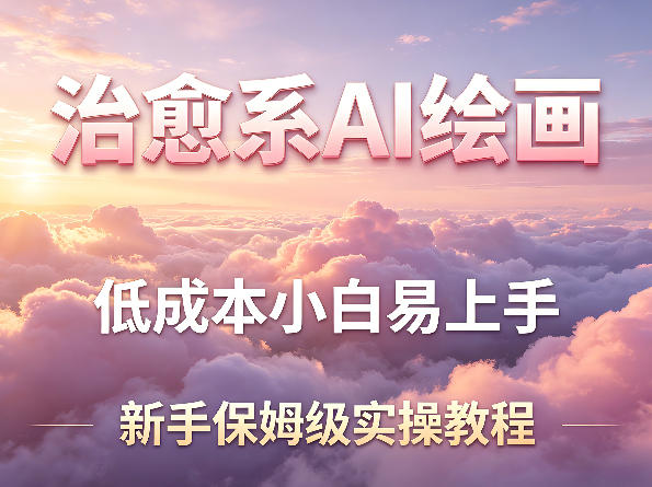 治愈系AI绘画提示词项目，低成本小白易上手，每天10分钟，新手保姆级实操教程-老吴出海笔记