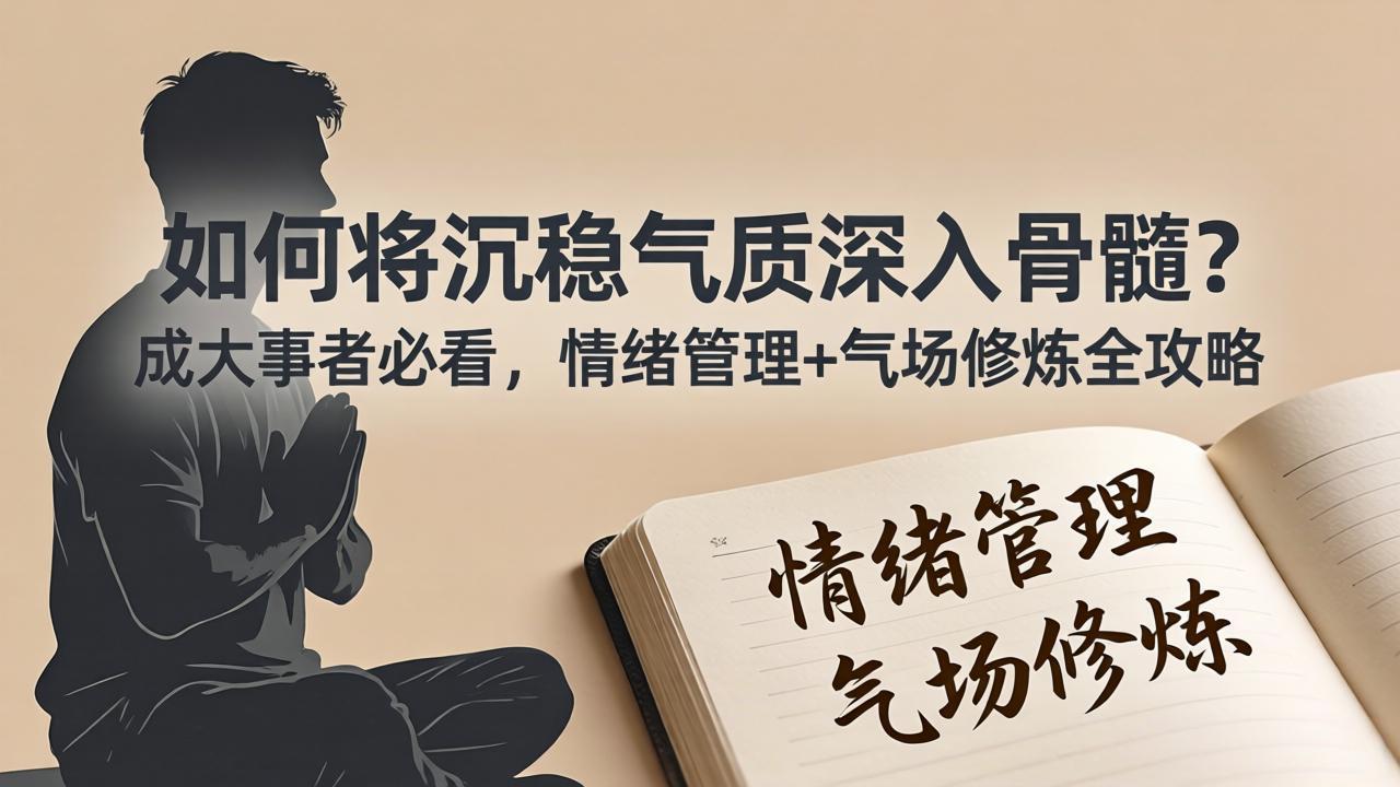 付费文章:如何将沉稳气质深入骨髓?成大事者必看,情绪管理+气场修炼全攻略-老吴出海笔记