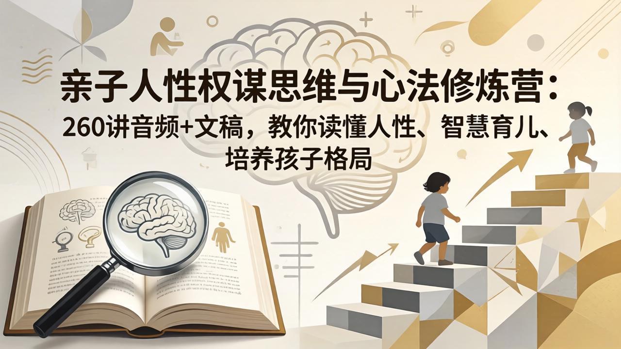 亲子人性权谋思维与心法修炼营：260讲音频+文稿，教你读懂人性、智慧育儿、培养孩子格局-老吴出海笔记