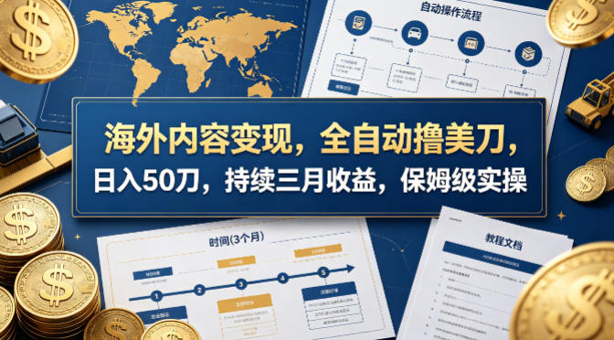 海外内容变现,全自动撸美刀,日入50刀,持续三月收益,保姆级实操【揭秘】-老吴出海笔记