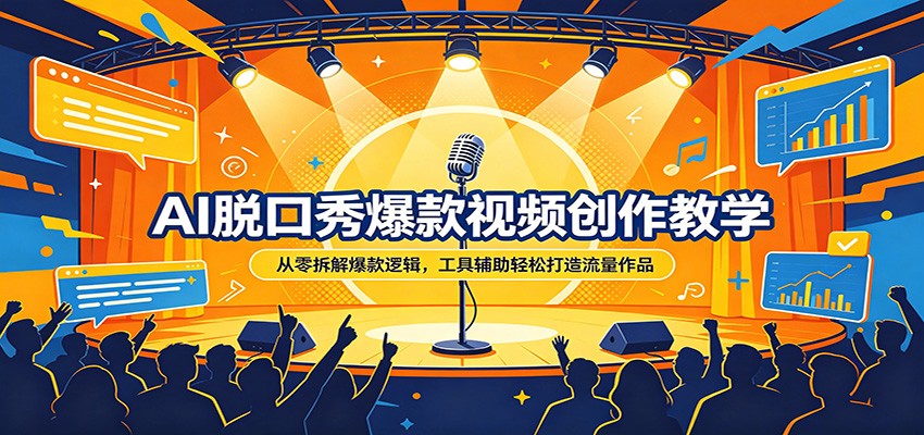 AI脱口秀爆款视频创作教学：从零拆解爆款逻辑，工具辅助轻松打造流量作品-老吴出海笔记