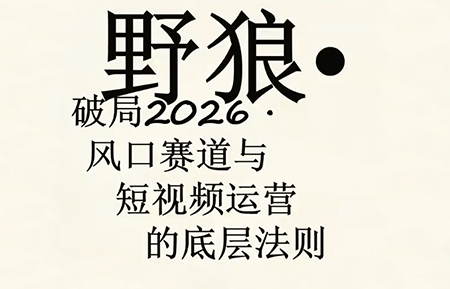 野狼团队·多平台实操运营课(更新4月)-老吴出海笔记