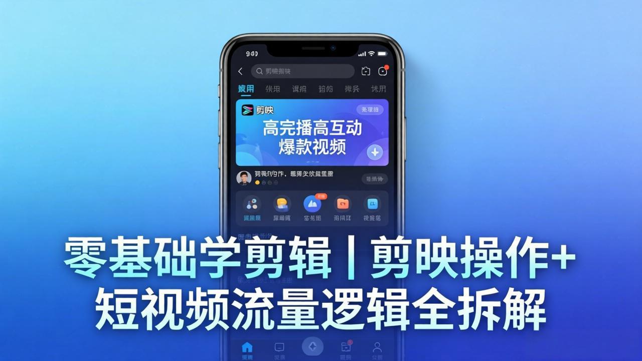 【零基础学剪辑】剪映操作+短视频流量逻辑全拆解|手把手教你剪出高完播高互动爆款视频-老吴出海笔记