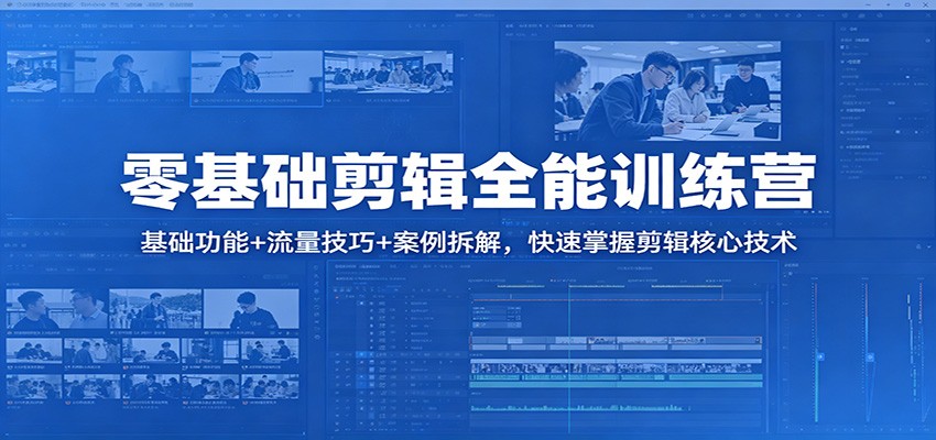 零基础剪辑全能训练营:基础功能+流量技巧+案例拆解,快速掌握剪辑核心技术-老吴出海笔记