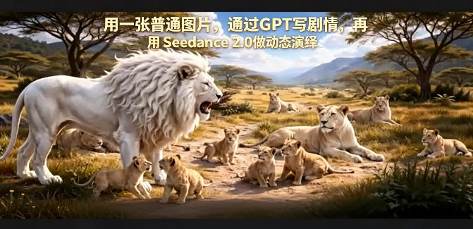 用一张普通图片，通过GPT写剧情，再用Seedance 2.0做动态演绎，居然能生成迪士尼风格搞笑动画-老吴出海笔记