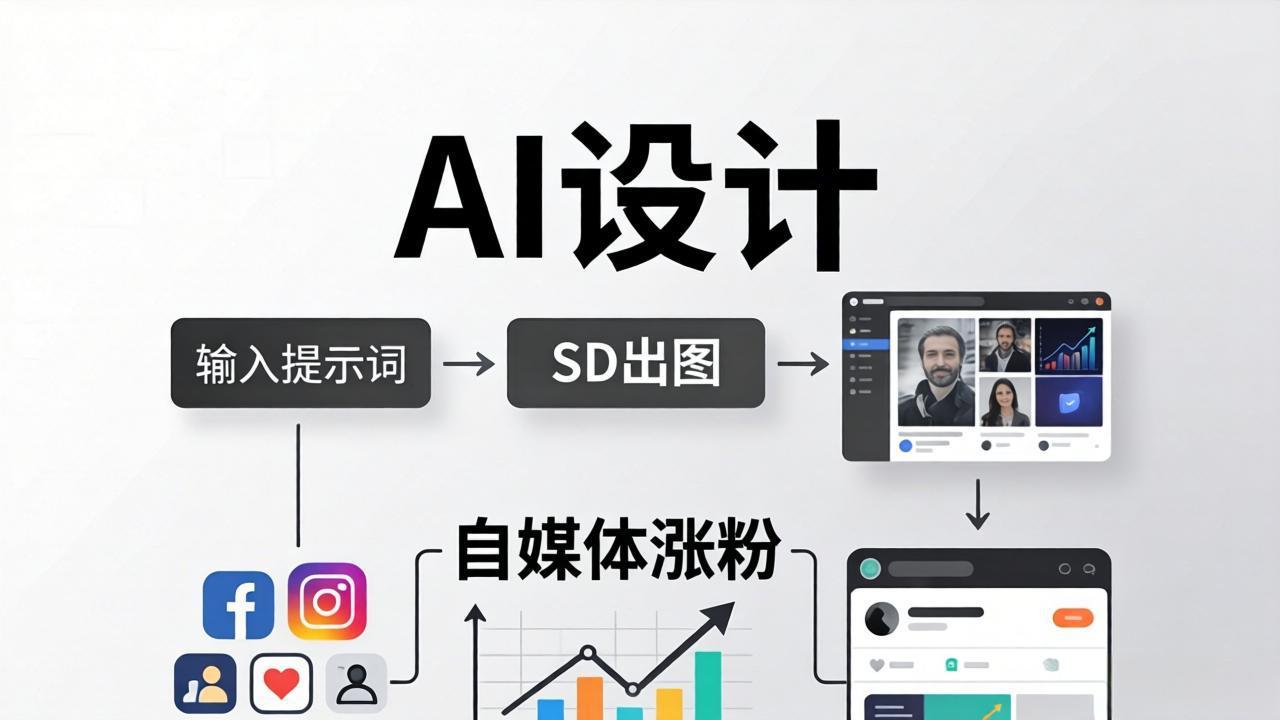 人人都是AI设计师：SD出图+自媒体涨粉一站教学，告别图文素材焦虑，AI设计让你轻松避开内卷-老吴出海笔记