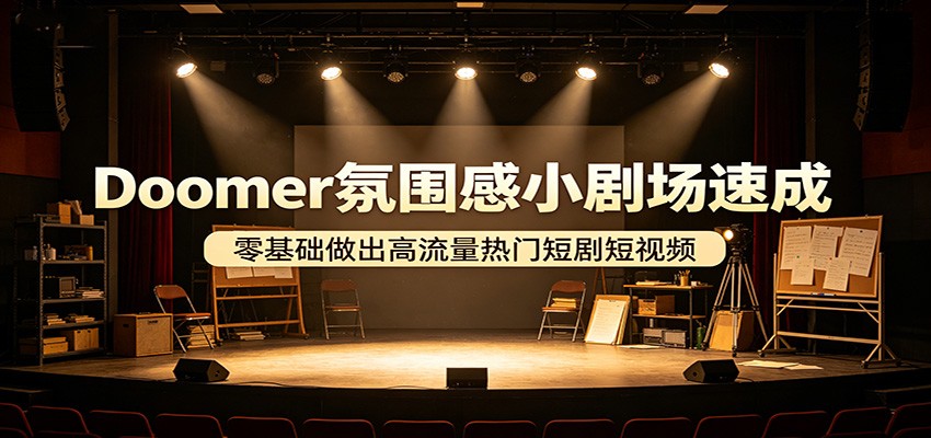 Doomer氛围感小剧场速成,零基础做出高流量热门短剧短视频-老吴出海笔记