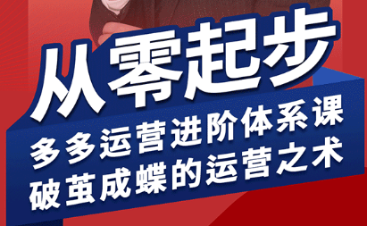 海神·拼多多运营进阶系统课(更新2026)-老吴出海笔记