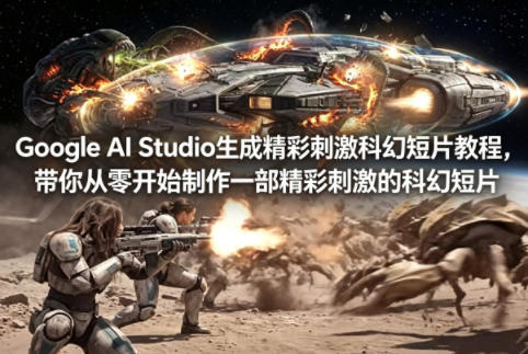 Google AI Studio生成精彩刺激科幻短片教程,带你从零开始制作一部精彩刺激的科幻短片【双语字幕】-老吴出海笔记