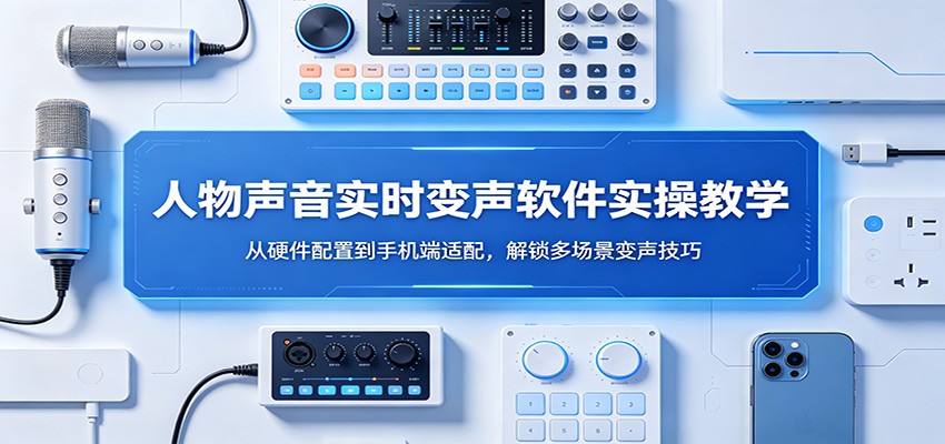 人物声音实时变声软件实操教学:从硬件配置到手机端适配,解锁多场景变声技巧-老吴出海笔记