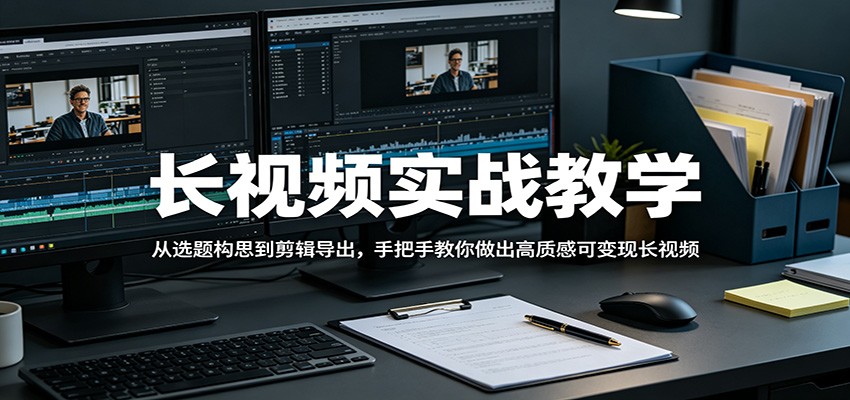 长视频实战教学,从选题构思到剪辑导出,手把手教你做出高质感可变现长视频-老吴出海笔记
