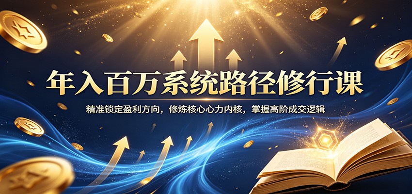 年入百万系统路径修行课:精准锁定盈利方向,修炼核心心力内核,掌握高阶成交逻辑-老吴出海笔记
