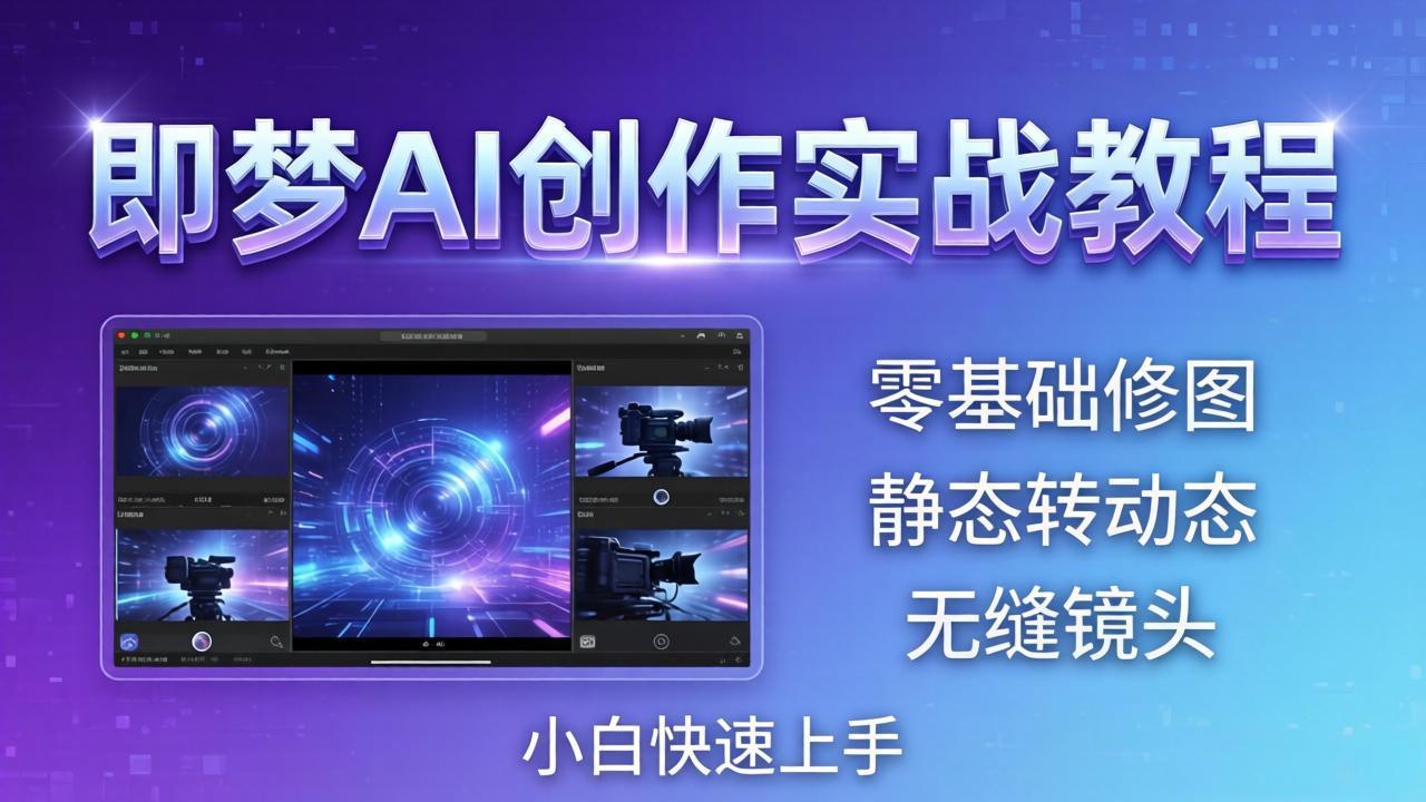 即梦AI创作实战教程，从零基础修图到AI导演，实战教学静态转动态+无缝镜头，小白快速上手-老吴出海笔记