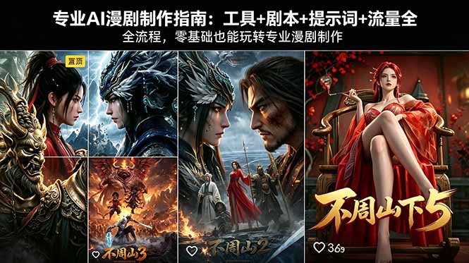 专业AI漫剧制作指南:工具+剧本+提示词+流量全流程,零基础也能玩转专业漫剧制作-老吴出海笔记