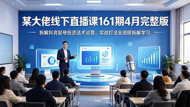 某大佬线下直播课161期4月完整版，拆解抖音起号投流话术运营，实战打法全流程拆解学习-老吴出海笔记