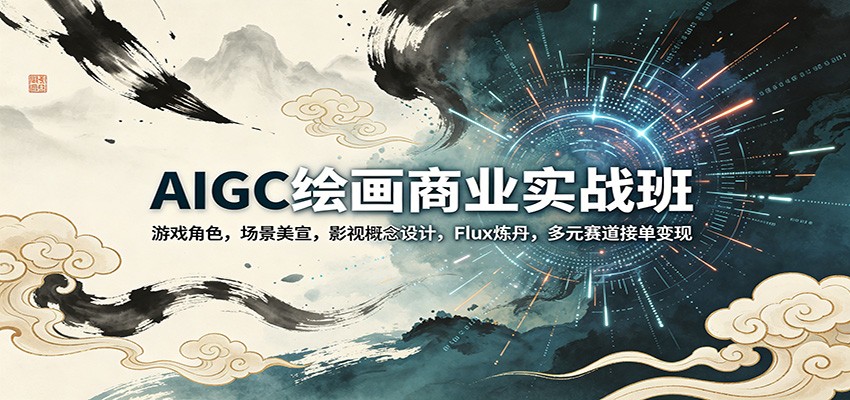 AIGC绘画商业实战班：游戏角色，场景美宣，影视概念设计，Flux炼丹，多元赛道接单变现-老吴出海笔记